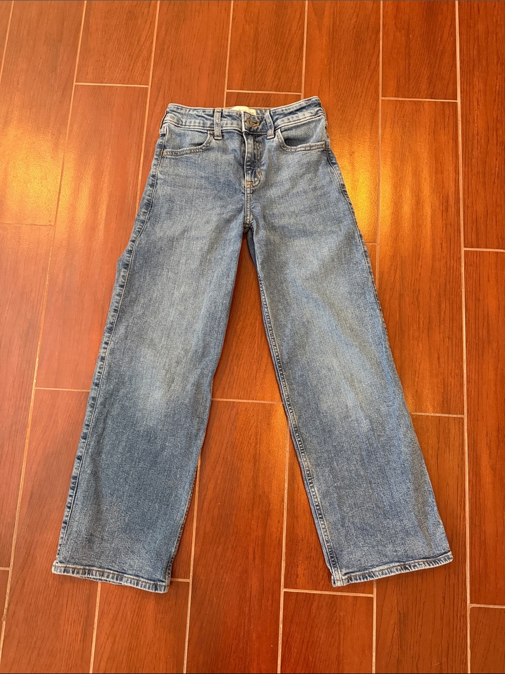 abercrombie kids Light Blue Straight-Leg Jeans